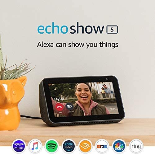 Echo Show 5 -- Smart display with Alexa – stay connected with video calling - Charcoal