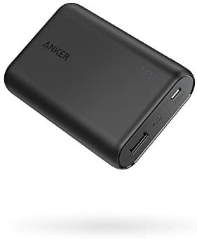 Anker PowerCore 10000 Portable Charger, One of The Smallest and Lightest 10000mAh Power Bank, Ultra-Compact Battery Pack, High-Speed Charging Technology Phone Charger for iPhone, Samsung and More.