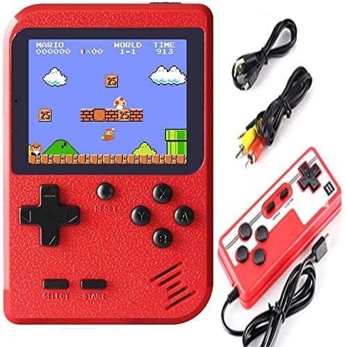 Hockoliy Handheld Game Console, Retro Game Player with 400 Classical FC Video Games 3.0-Inch Color Screen, Supporting 2 Players and TV Connection, Gift for Kids and Adult - Plug and Play