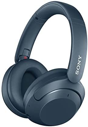 Sony WH-XB910N Extra BASS Noise Cancelling Headphones, Wireless Bluetooth Over The Ear Headset with Microphone and Alexa Voice Control, Blue (Amazon Exclusive)